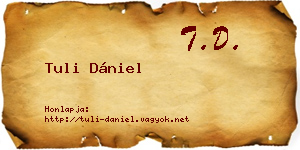 Tuli Dániel névjegykártya